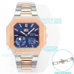 3K Factory Swiss Clone Patek Philippe Cubitus 5822P Blue Face Half Rose Gold Watch 